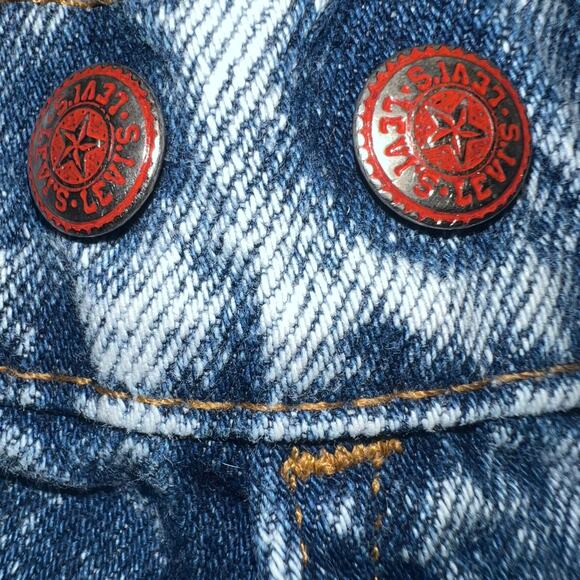 Vintage Little Levi's acid wash denim pull on jeans size 12 months made in USA - Picture 6 of 10
